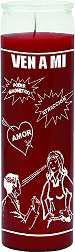 (1PACK) Indio Products 7 Day Glass Candle-Come to ME (RED)