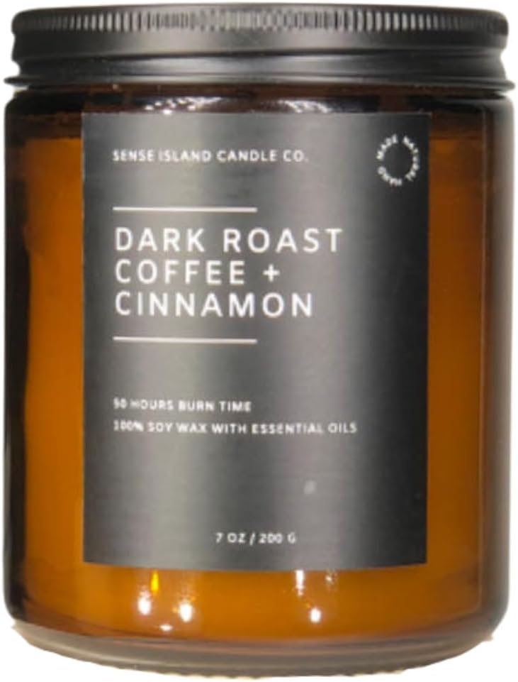 Scented Candle for Home Scented Roasted Coffee with Cinnamon 7 oz