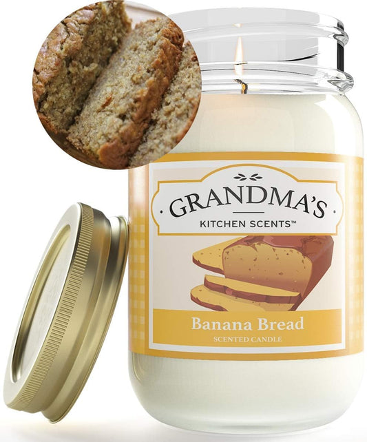 Banana Nut Bread Scented Candle for Home | Non Toxic Long Lasting Soy Candles | Delicious Scent | One Pint Mason Jar | Hand Made in The USA by Stillwater Bath and Body