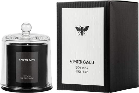 Aromatherapy Candle Plant Soy Wax 150g Home Gift Accompanying Gift SPA Bath Yoga Creative Arrangement English Pear Freesia and Other Fruity Woody Floral Scent (Sky & Cypress)