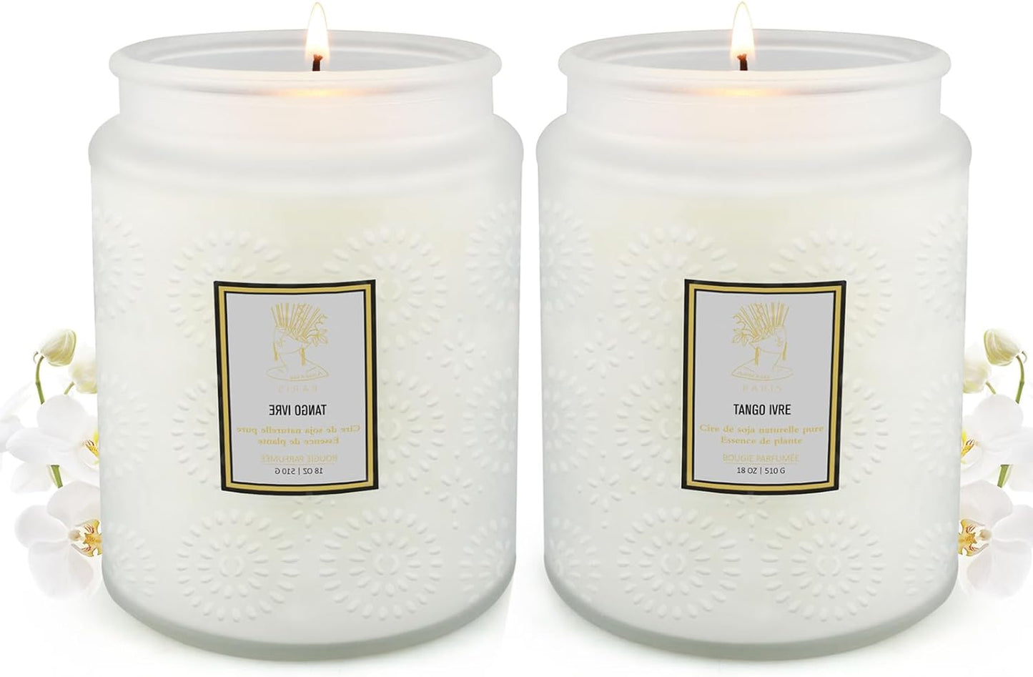2 Pack Candles for Home Scented, Aromatherapy Jar Candles, 36 oz 300 Hour Long Lasting Candles, Scented Candles Gift Set for Women, Perfect for Birthday Gifts…