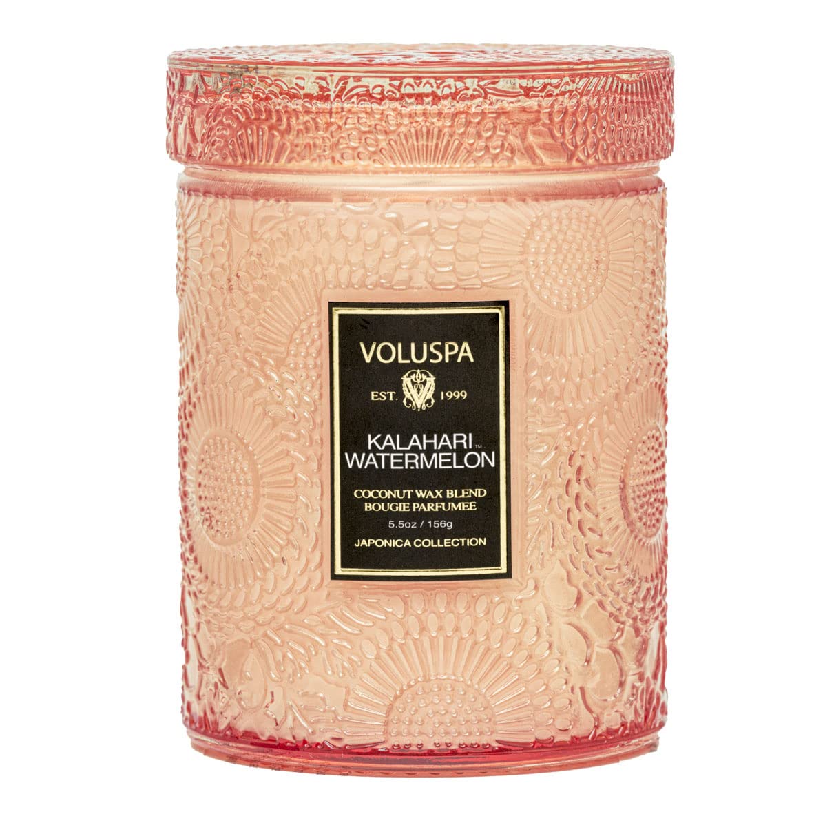 Voluspa Kalahari Watermelon Candle | Small Jar } 5.5 Oz. | All Natural Wicks and Coconut Wax for Clean Burning | Vegan