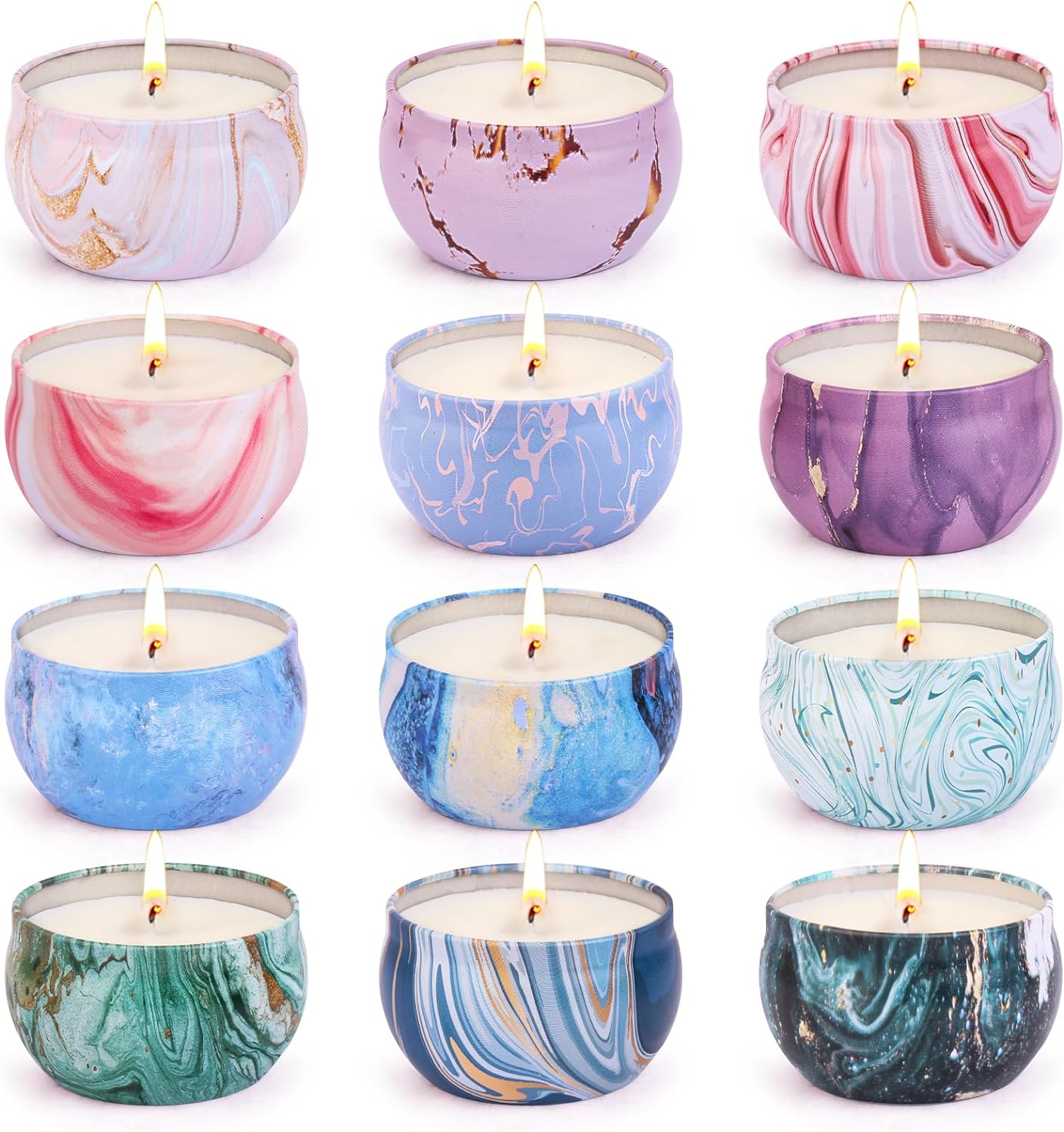 Scented Candles Gifts for Women, 12 x 2.5 oz Soy Wax Candles for Home Scented, 240H Burning Aromatherapy Candles Set, Gift for Women Her Mom Sister Friend on Valentines Day Birthday Christmas