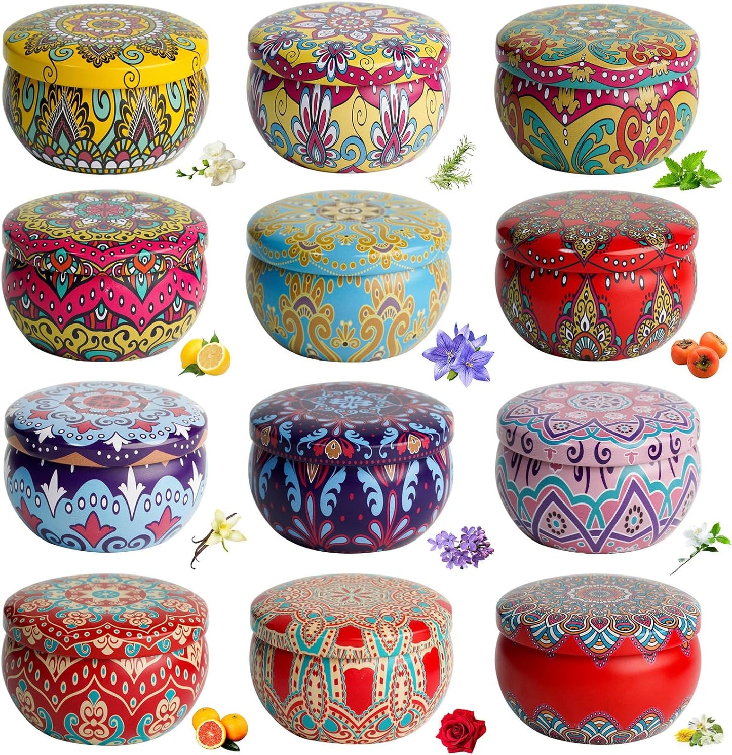 Scented Candles Gift Set, 12 Pack Aromatherapy Candle Set, Stress Relief Gifts for Women, 156H Burning, Natural Soy Wax Vanilla Candles, Candle Gifts for Women, Ramadan Gifts…