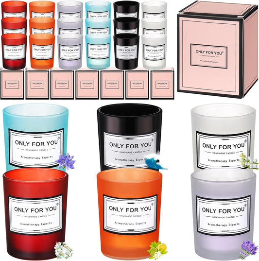 36 Pcs Scented Candles Bulk Candles for Home Scented Candles Gift Set for Women Long Lasting Aromatherapy Jar Candle for Birthday Teacher Thanksgiving Anniversary (Bright Style)