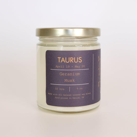Taurus, Zodiac Candle