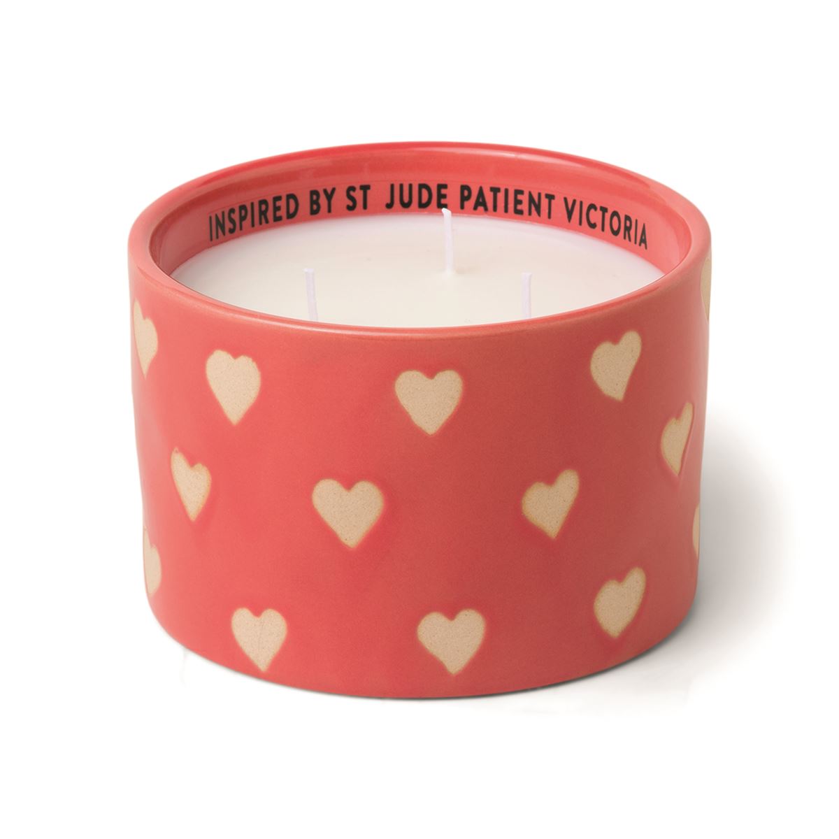 GIVEBACK 11 OZ. ST. JUDE RED CERAMIC VESSEL - HEARTS BY VICTORIA