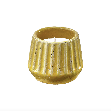 Santa Cruz Citronella Pot Candle - Yellow