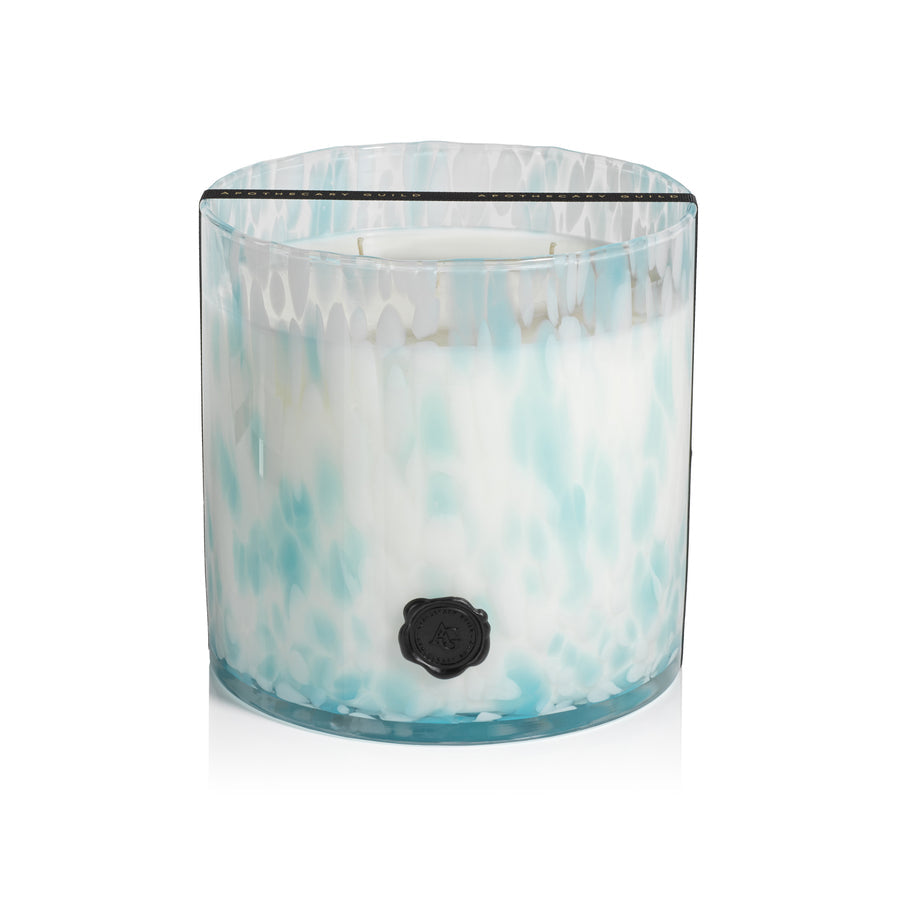 AG Opal Glass Candle - White & Blue - Sunset Beach