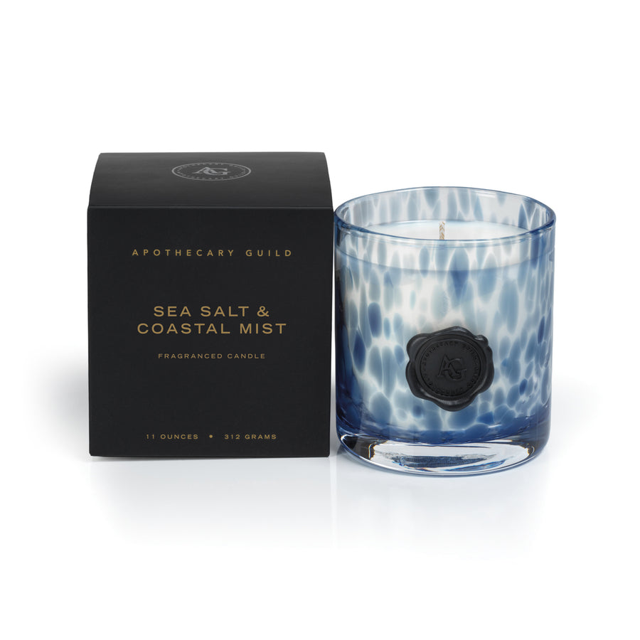 AG Opal Glass Candle - Clear & Dark Blue