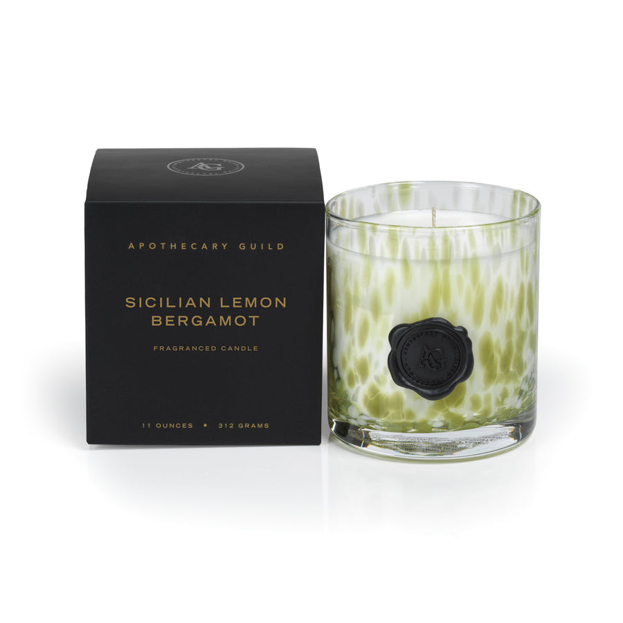 AG Opal Glass Candle - Green - Sicilian Lemon Bergamot