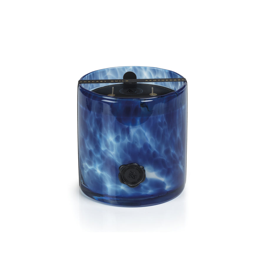 AG Opal Glass Candle - Clear & Dark Blue
