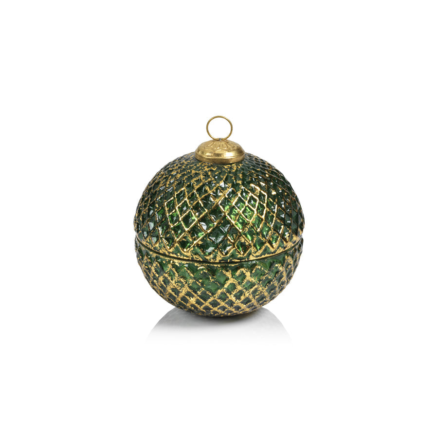 Beehive Ornament Scented Candle - Green