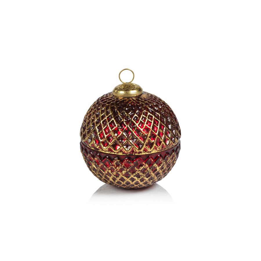 Beehive Ornament Scented Candle - Red