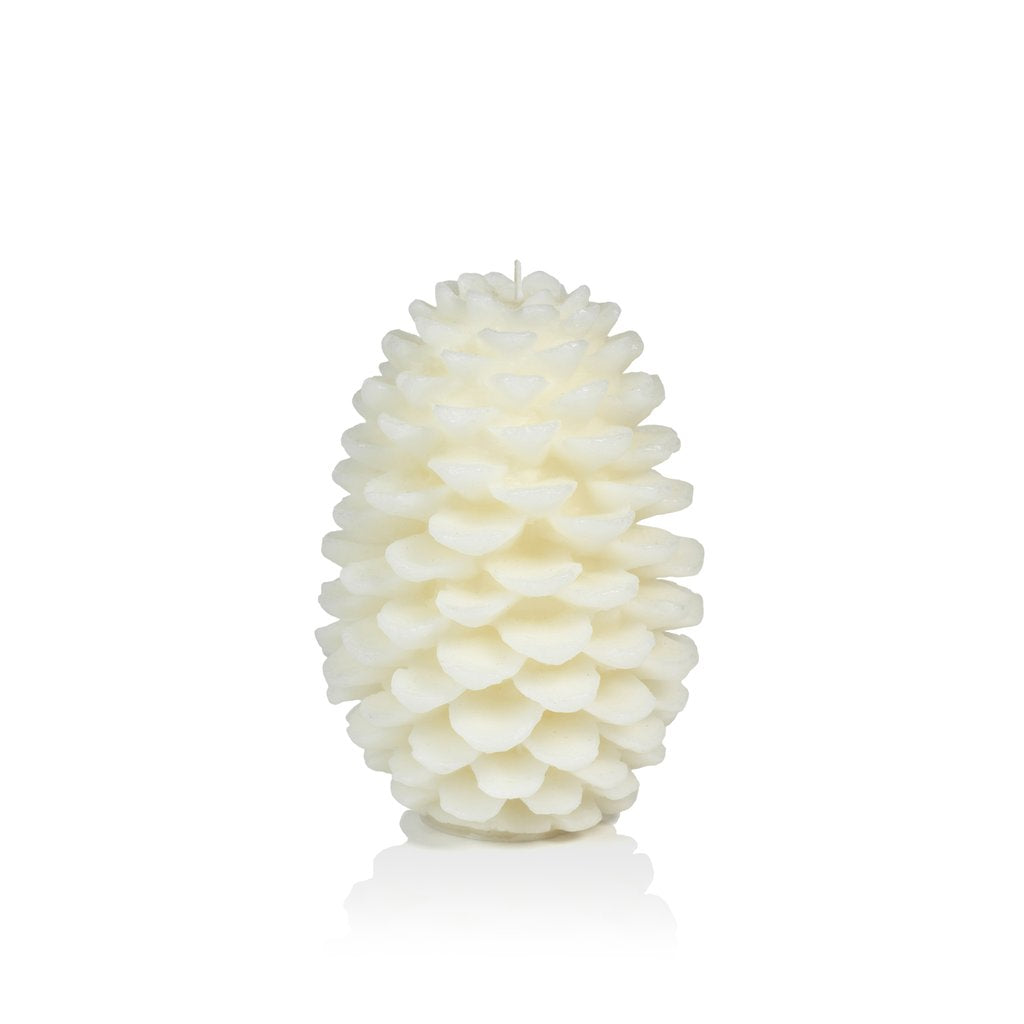 Siberian Fir Scented Pine Cone Candle - Cream