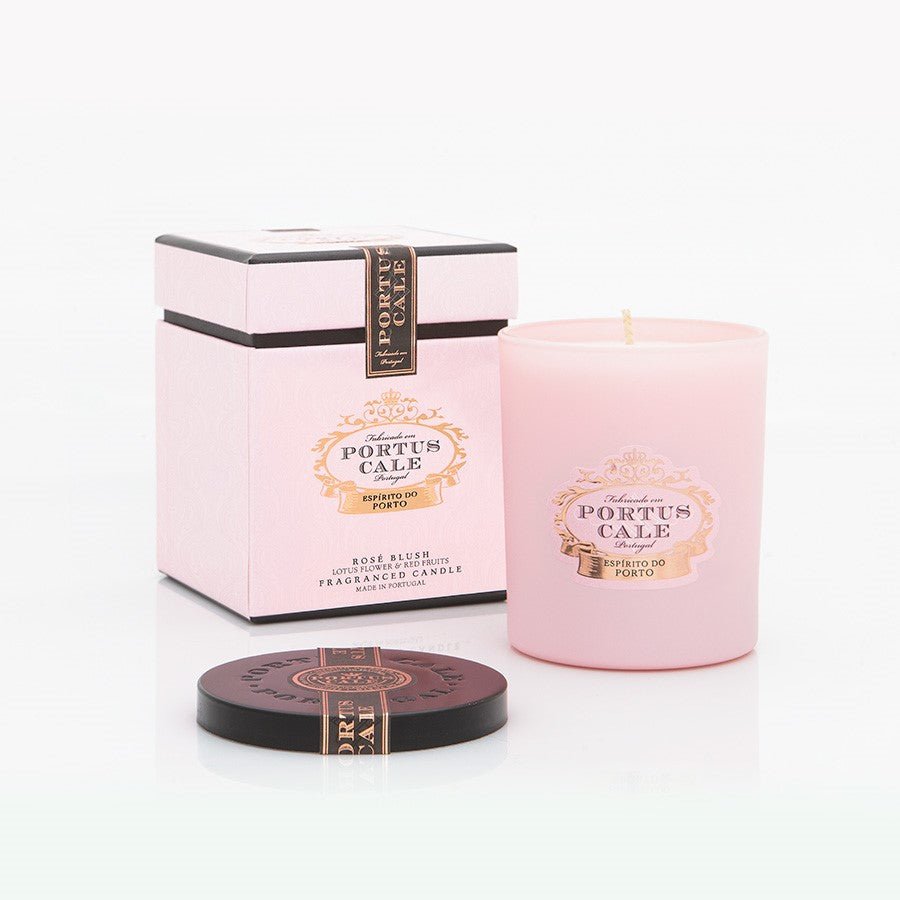Portus Cale Rose Blush Scented Candle | Lotus Flower & Red Fruits