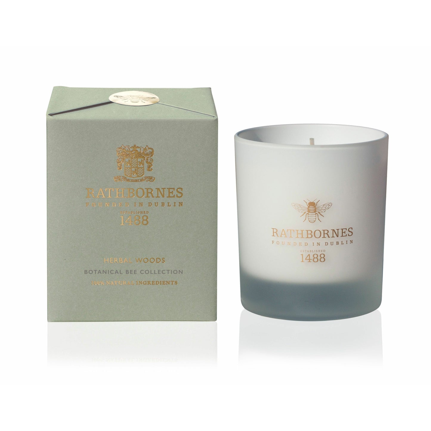 Rathbornes Botanical Bee Collection Luxury Candle | Herbal Woods