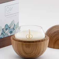 Orb Teak Candle Vessel