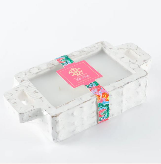 Whitewashed Rectangle Bowl