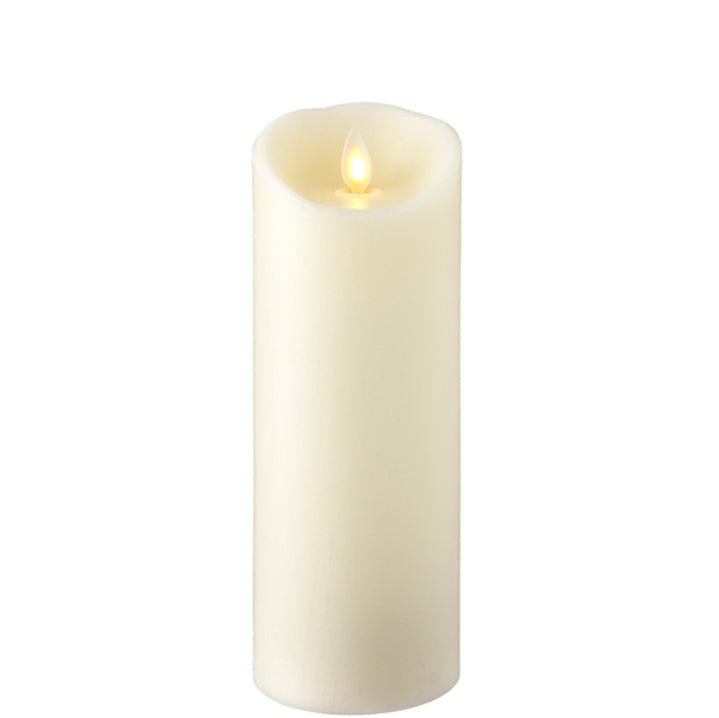 Push Flame Ivory Pillar Candle