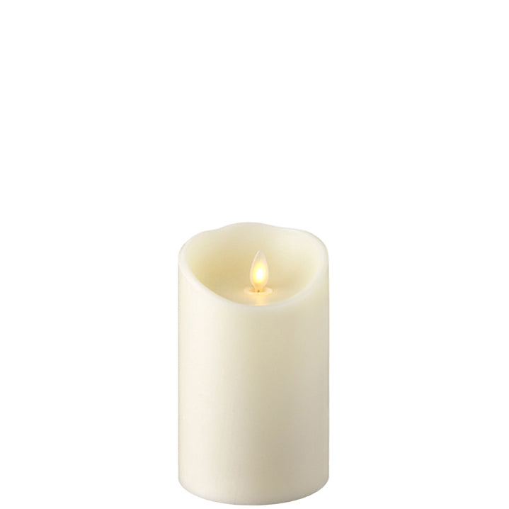 Push Flame Ivory Pillar Candle