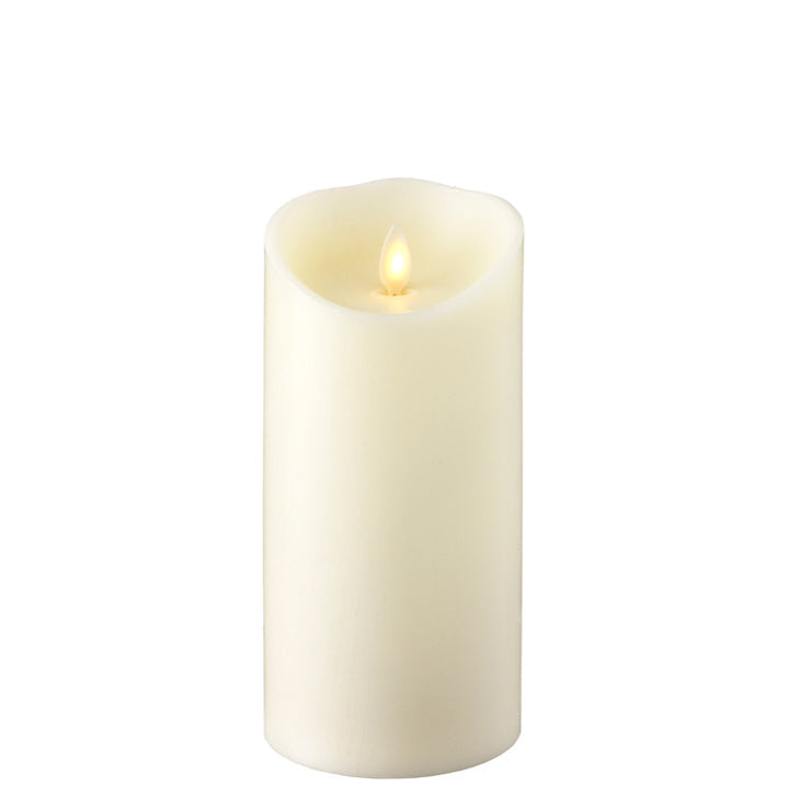 Push Flame Ivory Pillar Candle