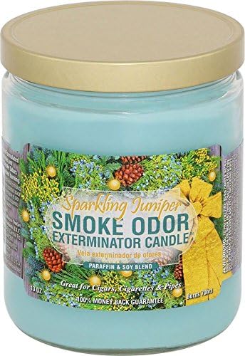 Smoke Odor Exterminator, Sparkling Juniper 13oz Jar Candle, 13 oz, 13 Ounce