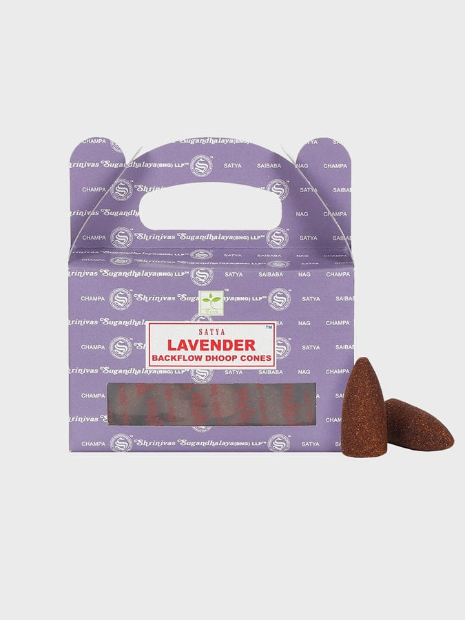 Satya Backflow Dhoop Cones - 24 Pack - Lavender