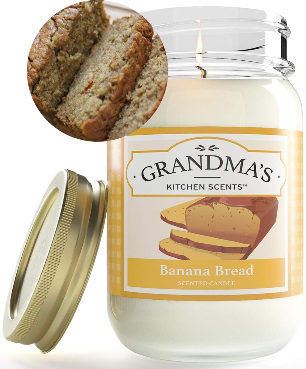Banana Nut Bread Scented Candle for Home | Non Toxic Long Lasting Soy Candles | Delicious Scent | One Pint Mason Jar | Hand Made in The USA by Stillwater Bath and Body