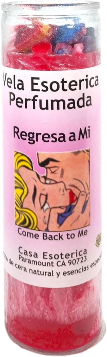 Come Back to ME-Palm Wax Spiritual Intention Spell Candle-[Pink] | Vela CASA ESOTERICA PERFUMADA- (REGRESA A MI)