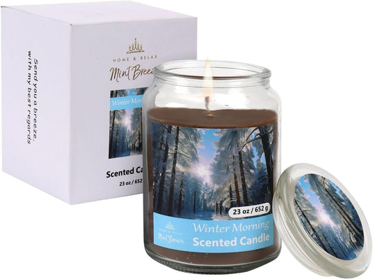 HOME & RELAX 23oz Odor Eliminating Candle,10% High Fragranced, Smoke Odor Eliminating Candle,Pet Odor Eliminator,Odor Eliminator for Home,Up to 80 Hour Burn time, Soy Blend,Brown