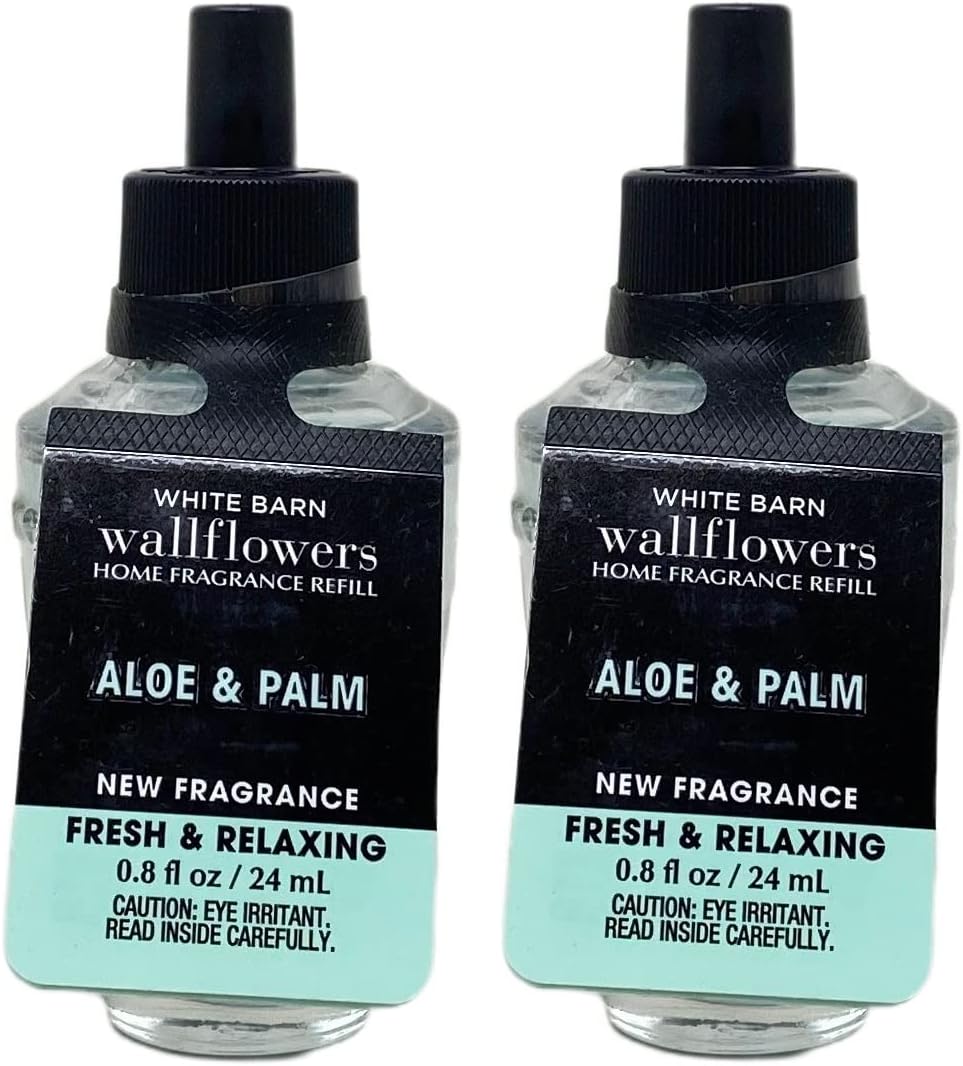 Bath & Body Works Aloe & Palm Wallflowers Home Fragrance Refills - FRESH & RELAXING - Pack of 2