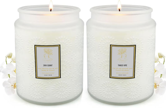 2 Pack Candles for Home Scented, Aromatherapy Jar Candles, 36 oz 300 Hour Long Lasting Candles, Scented Candles Gift Set for Women, Perfect for Birthday Gifts…
