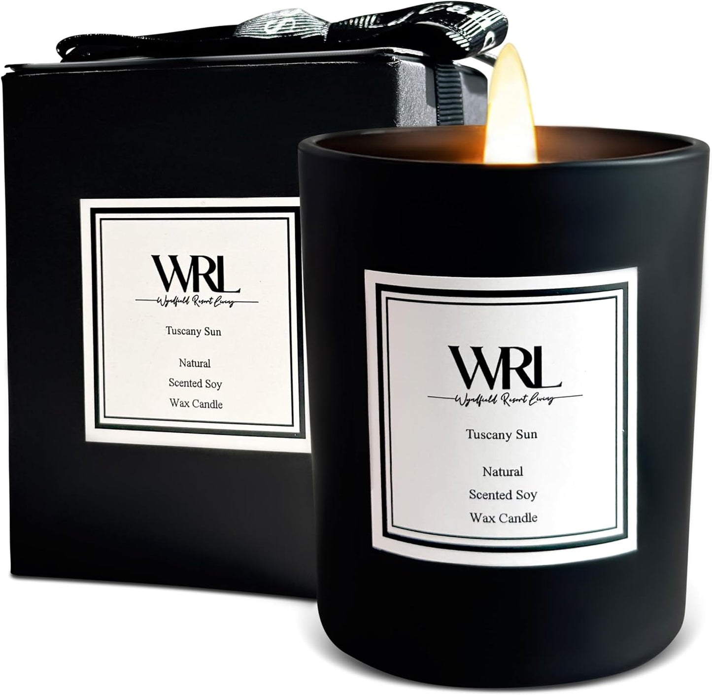 Luxurious Citrus Scented Organic Soy Candle - Non-Toxic with Essential Oils, Ideal for Home and Bathroom - Natural Aromatherapy Soy Candle (Cashmere)