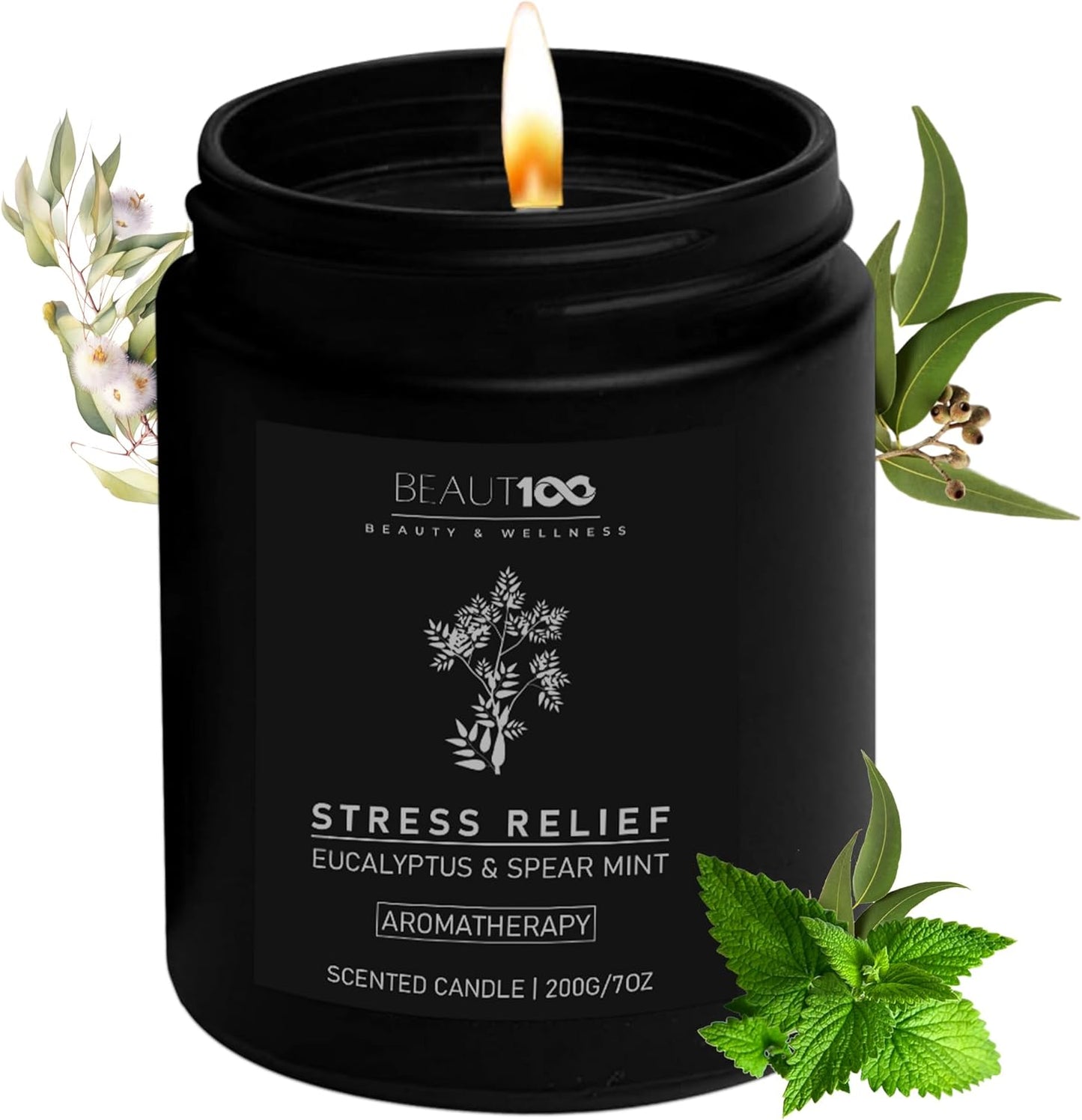 Stress Relief Candle | Scented Candles for Men & Women | Aromatherapy Candle, Long Lasting Relax Soy Candles for Home | Candles Gift for Women & Men.