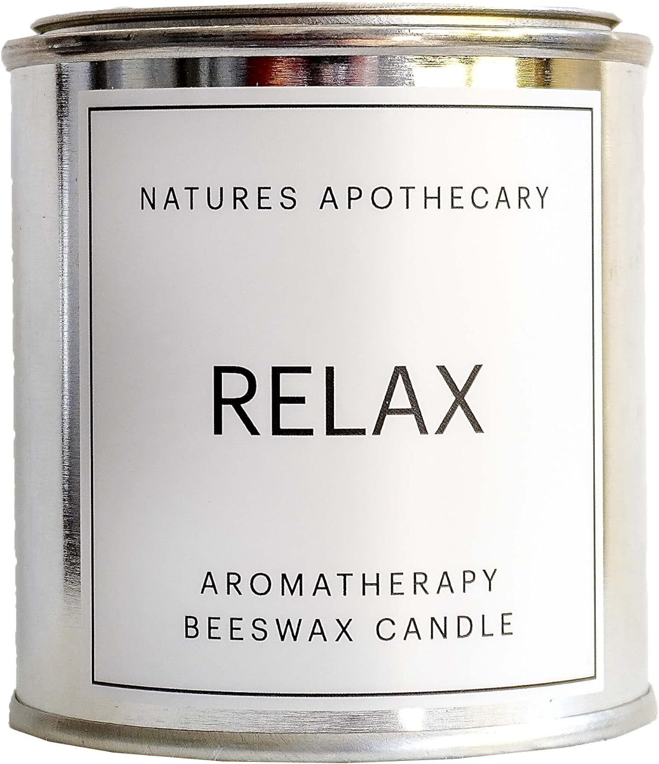 Relax Aromatherapy Beeswax Candle - All-Natural, Cotton Braided Wick, Non-Toxic Made in USA