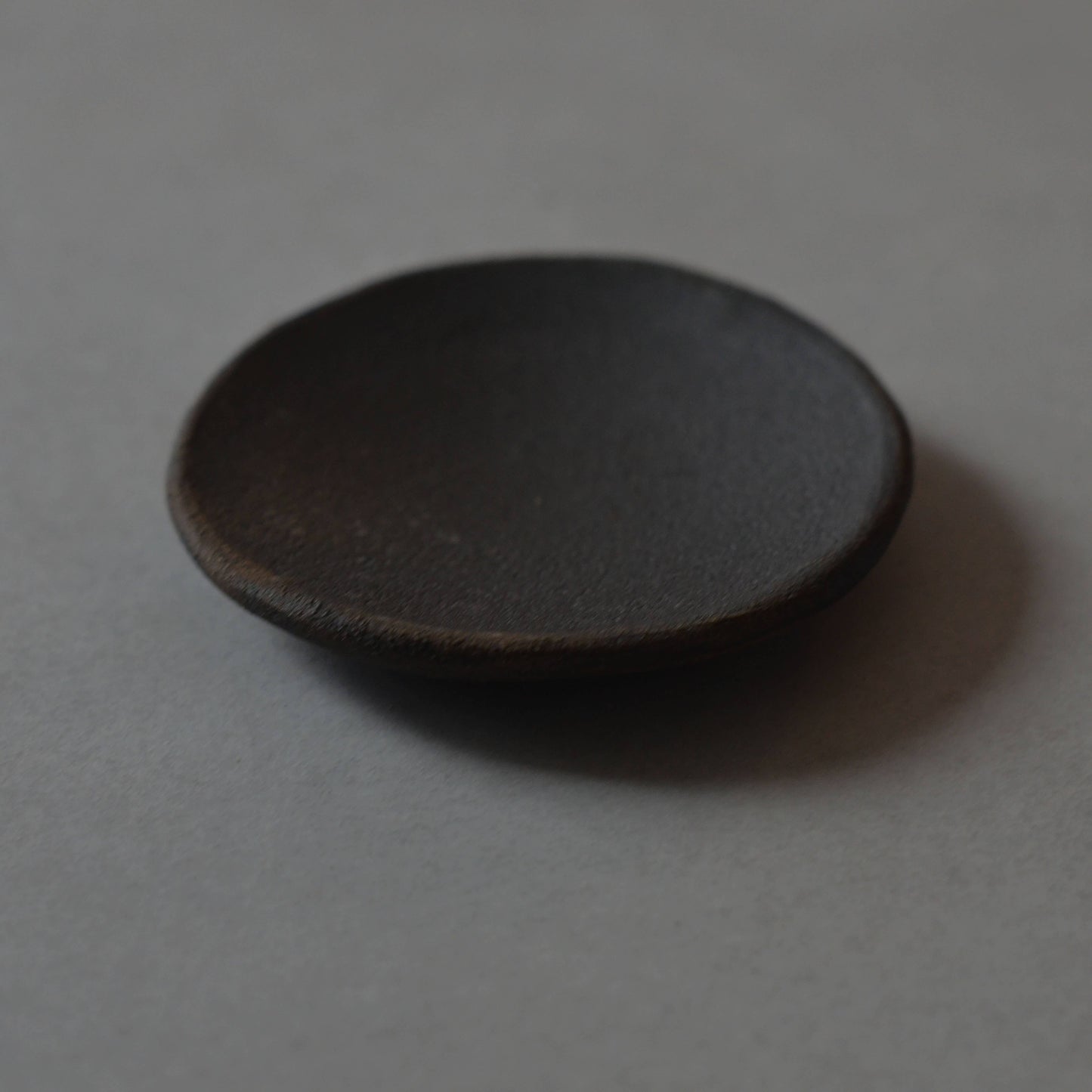 Raw Black Clay Incense Holder Plate