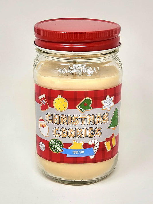 Christmas Cookie Scented Candle Soy Wax Candle. Aromatherapy Soy Candles Burn Cleaner ~ Longer ~ Non-Toxic ~ 100% Yinzer Made in USA. Gift for Special Occasions - S&M Web Widgets (16oz)