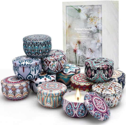 Scented Candles Gifts for Women, 12 Pack Candles for Home Scented, 30 Oz Soy Wax Candles Gifts Sets, 240H Burning Candles for Scented, Ideal for Christmas Day, Valentine's Day, Mother's Day