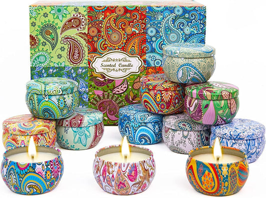 Scented Candles Gifts for Women, Christmas Candles for Home, 12 Pack Soy Wax Candles Gifts Sets, Birthday Gifts for Women Mom Best Friends Sister Colleague, Thank You