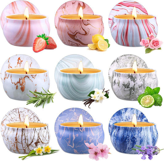 Scented Candles Gifts for Women, 2.5oz Aromatherapy Candles for Home Scented, Long Lasting Soy Wax Candle Sets for Women Gift,Small Candles for Gifts Bath Yoga Spa Birthday Gifts