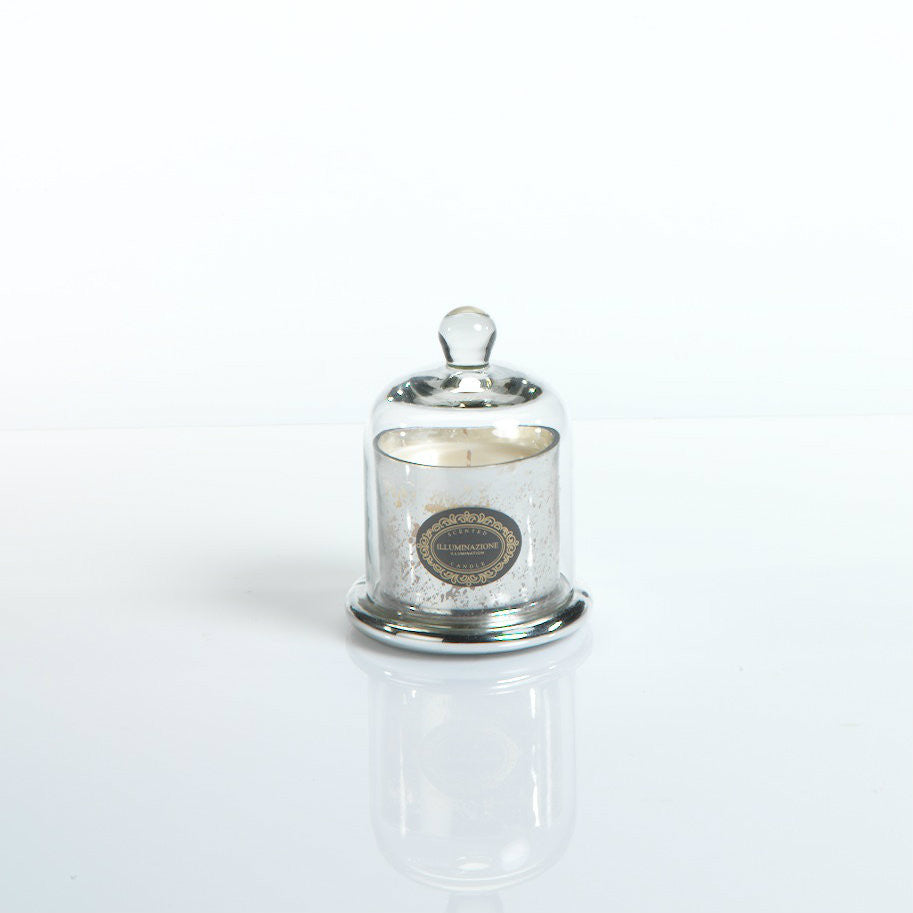 Illuminazione Candle with Glass Dome - Silver - CARLYLE AVENUE