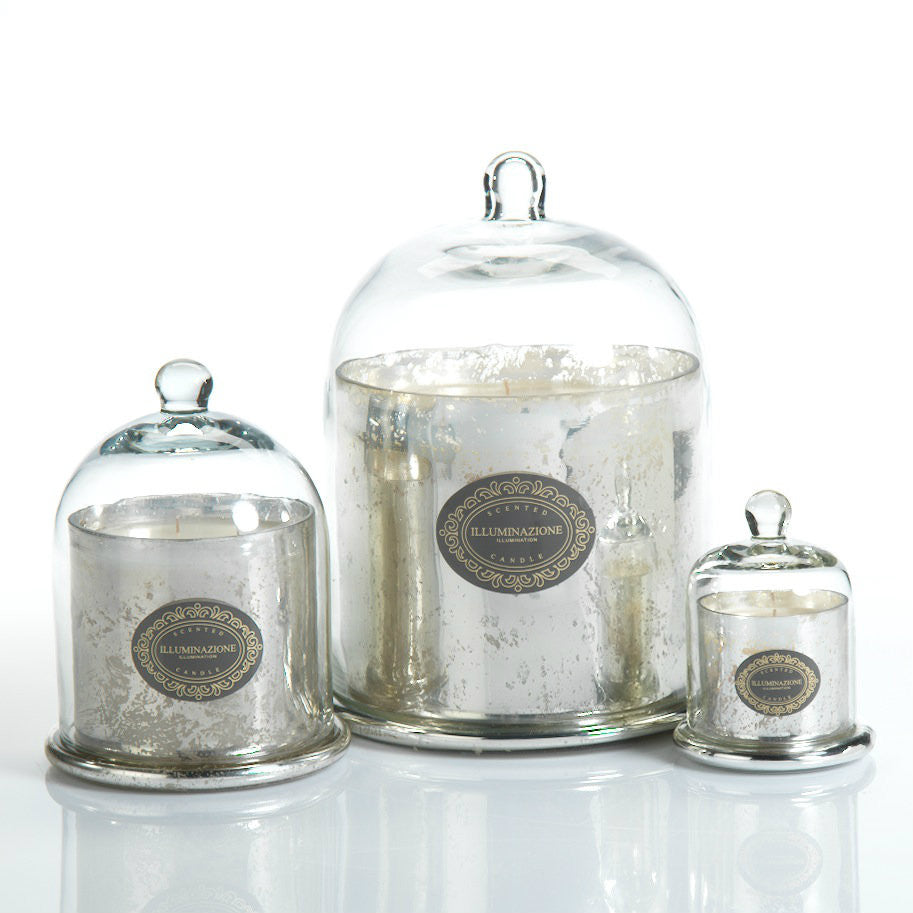 Illuminazione Candle with Glass Dome - Silver - CARLYLE AVENUE