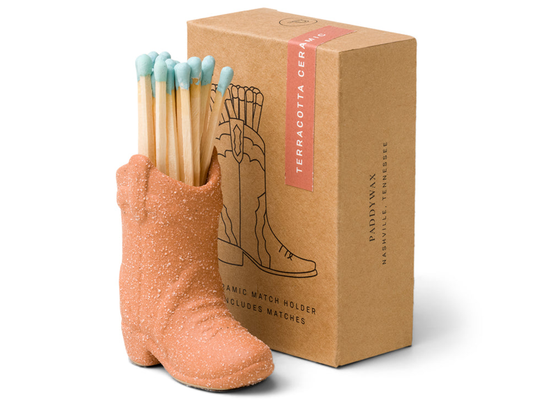 Vintage Cowboy Boot Match Holder, Various Colors