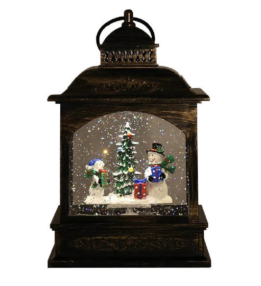 Santas Forest 92703 Christmas Water Lantern with Snowman, Acrylic/Plastic