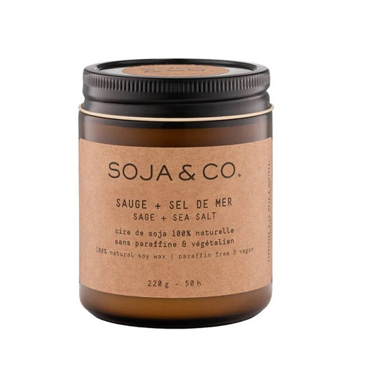 Soja & Co. Natural Soy Wax Candle Sage + Sea Salt 220g