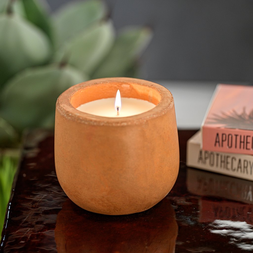 San Juan Outdoor Concrete Scented Candle - Terracotta