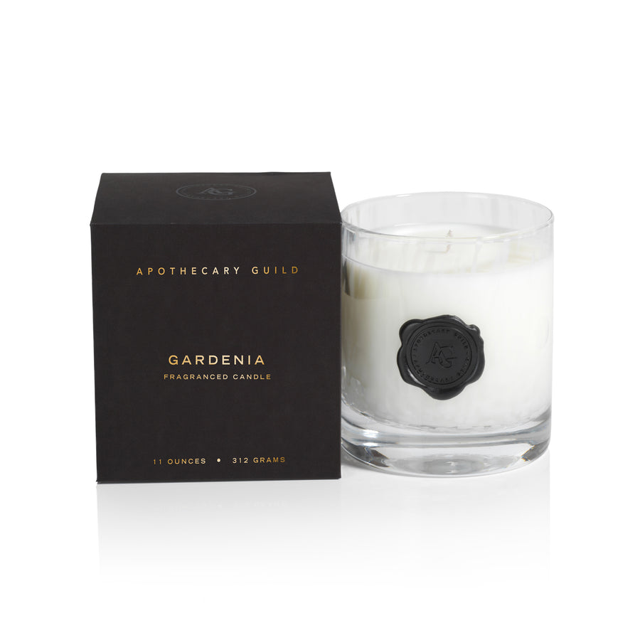 AG Opal Glass Candle - White - Gardenia