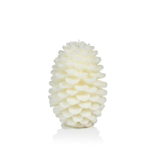 Siberian Fir Scented Pine Cone Candle - Cream