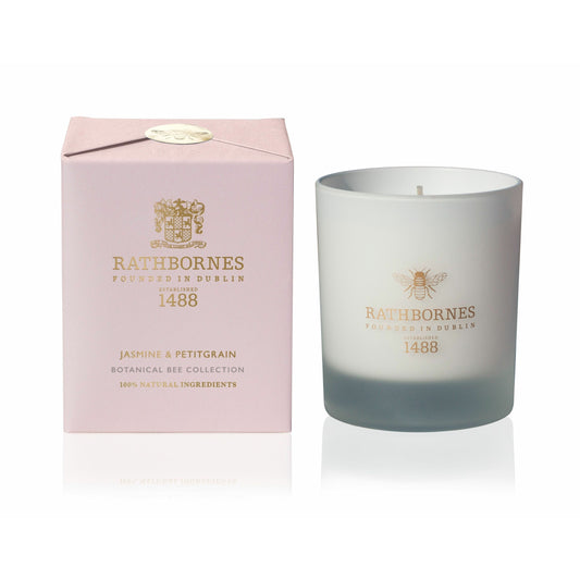 Rathbornes Scented Candle Botanical Bee Collection | Jasmine & Petitgrain Candle